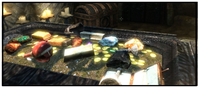 To a player, this table looks like an awesome mess of stuff.  To a dev, this is unnecessary clutter.