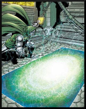 This is Dr. Doom's Time Machine Platform. Note:  He's about to become Future Doom.